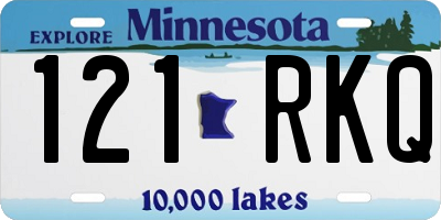 MN license plate 121RKQ