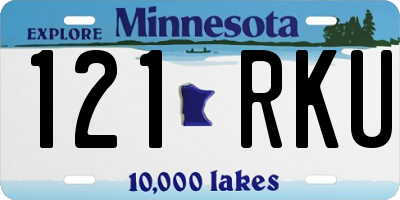 MN license plate 121RKU
