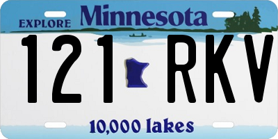 MN license plate 121RKV