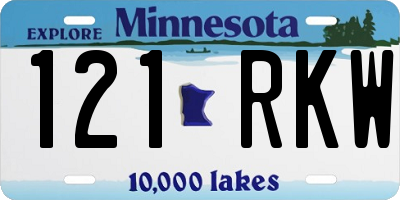 MN license plate 121RKW