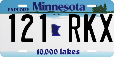 MN license plate 121RKX