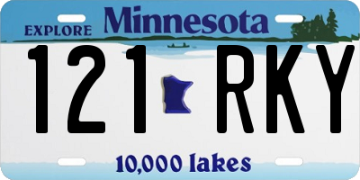 MN license plate 121RKY