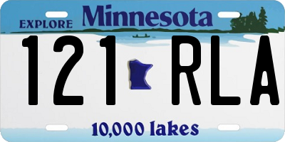 MN license plate 121RLA