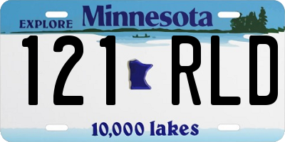 MN license plate 121RLD