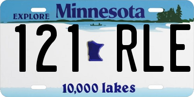 MN license plate 121RLE
