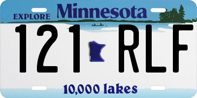 MN license plate 121RLF