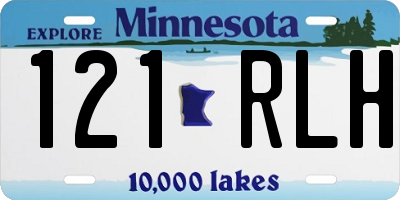 MN license plate 121RLH