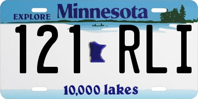 MN license plate 121RLI