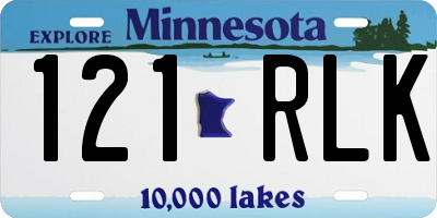 MN license plate 121RLK