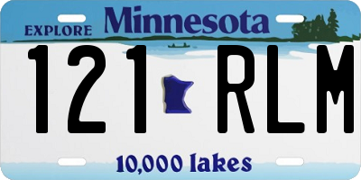 MN license plate 121RLM