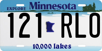 MN license plate 121RLO