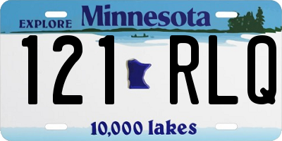 MN license plate 121RLQ