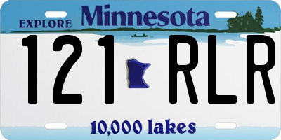 MN license plate 121RLR