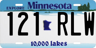 MN license plate 121RLW