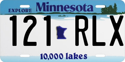 MN license plate 121RLX