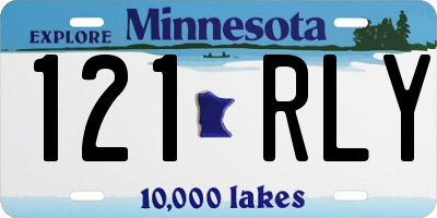 MN license plate 121RLY