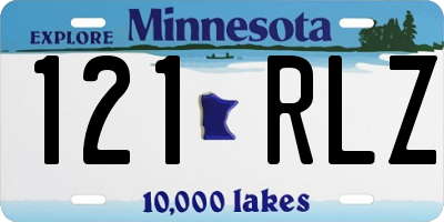 MN license plate 121RLZ