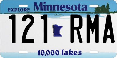 MN license plate 121RMA