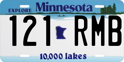 MN license plate 121RMB