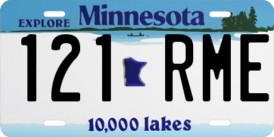 MN license plate 121RME