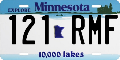 MN license plate 121RMF