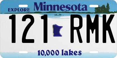 MN license plate 121RMK
