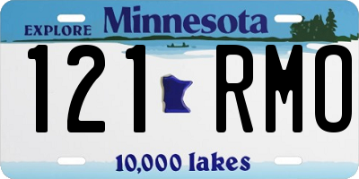 MN license plate 121RMO