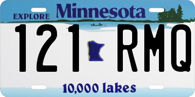 MN license plate 121RMQ