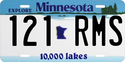 MN license plate 121RMS