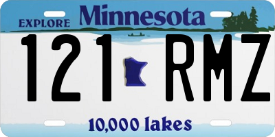 MN license plate 121RMZ