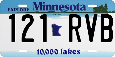 MN license plate 121RVB