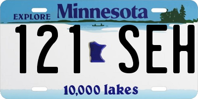 MN license plate 121SEH