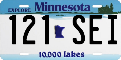MN license plate 121SEI