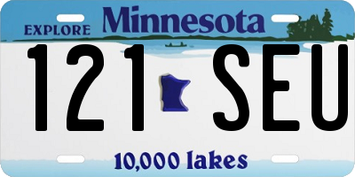 MN license plate 121SEU