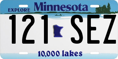 MN license plate 121SEZ