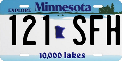 MN license plate 121SFH