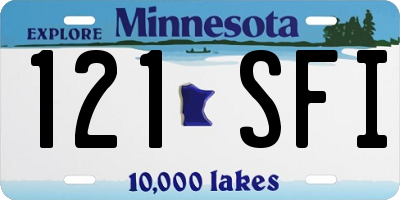MN license plate 121SFI