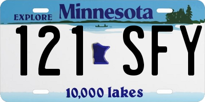 MN license plate 121SFY