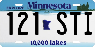 MN license plate 121STI