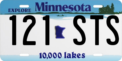 MN license plate 121STS