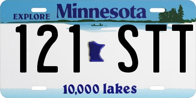 MN license plate 121STT
