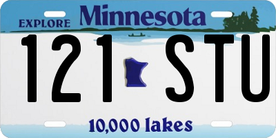 MN license plate 121STU