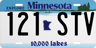 MN license plate 121STV