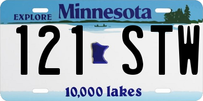 MN license plate 121STW