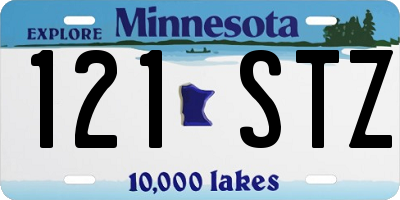 MN license plate 121STZ