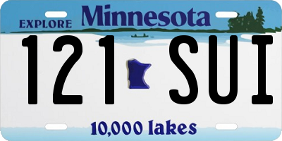 MN license plate 121SUI