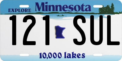 MN license plate 121SUL
