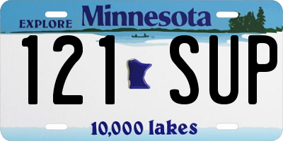 MN license plate 121SUP