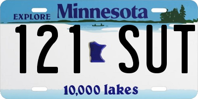 MN license plate 121SUT