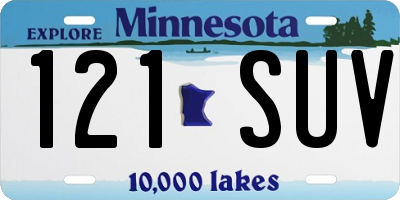 MN license plate 121SUV